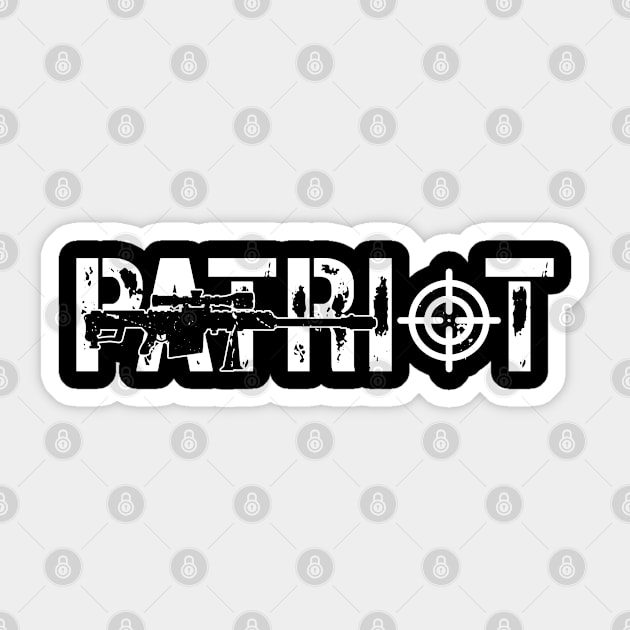 Patriot Desgin Sticker by Ken Asahvey